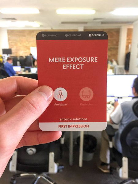 Mere Exposure Effect Bias Card - From Sitback